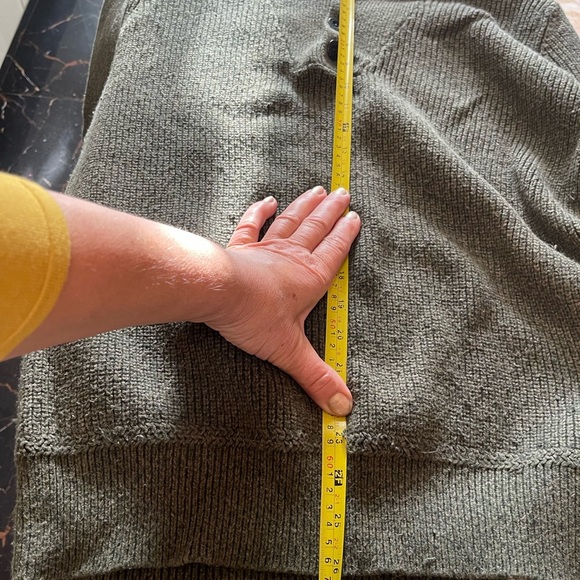 VTG Eddie Bauer Men's Cotton Blend Sweater Fisherman Pullover 1/4 Button Size S - Picture 6 of 6